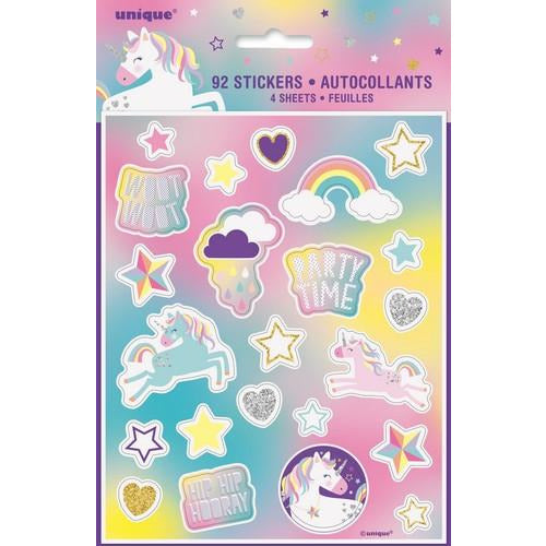 Unicorn Party 4 Sticker Sheets