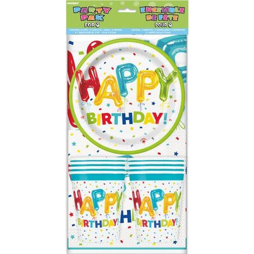 Happy Balloon Party Pack For 8