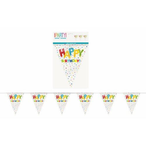 Happy Birthday Balloons Flag Banner 365cm Default Title