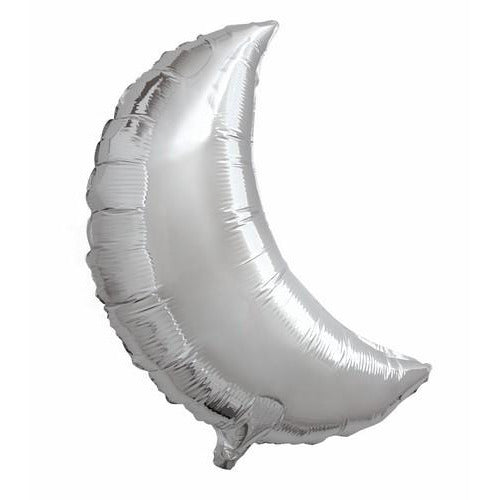 Silver Moon 59.6cm (23.5) Foil Balloon Packaged