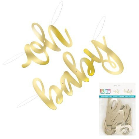 Oh Baby 2 Piece Oh Baby Foil Script Banner 853cm 28