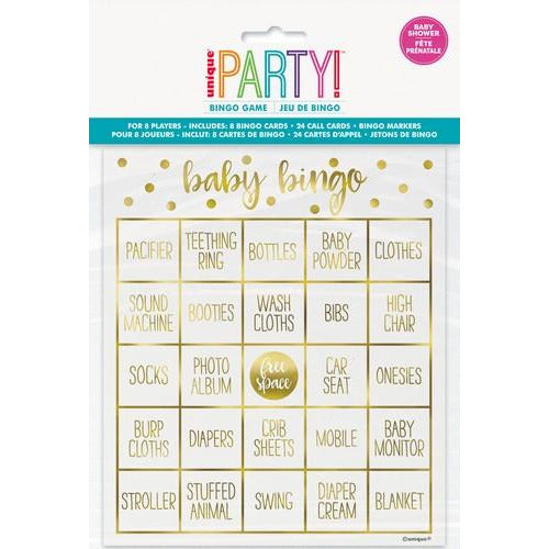 Oh Baby Foil Stamped Bingo Kit For 8