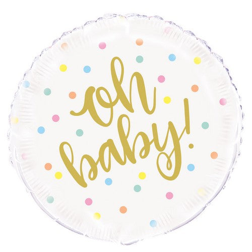 Oh Baby 45cm (18) Foil Balloon Packaged