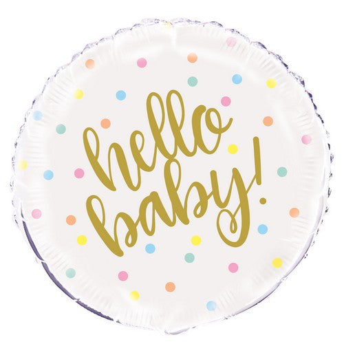 Hello Baby 45cm (18) Foil Balloon Packaged
