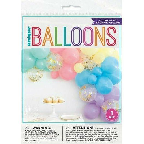 Pastel With Confetti Latex Balloon Arch Kit 40pcs - Dollars and Sense