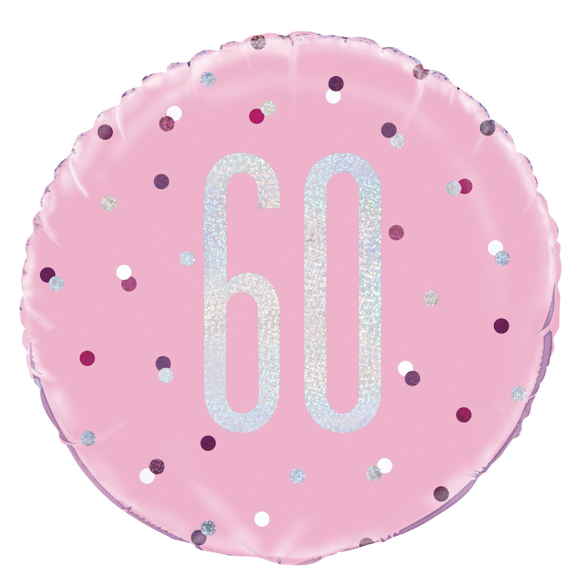 Pink 60th Foil Balloon 45cm - Dollars and Sense