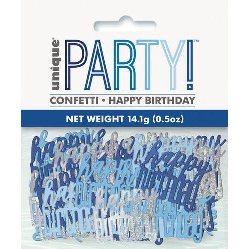 Blue Happy Birthday Foil Confetti 14g (0.5oz)