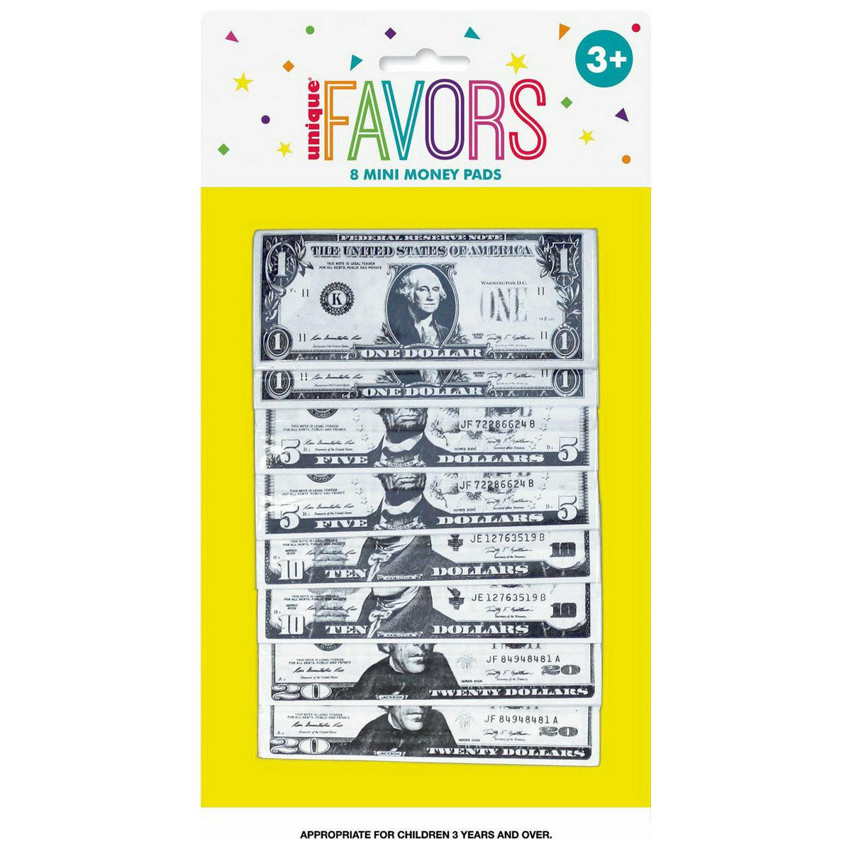 Mini Money Pads - 8 Pack 1 Piece - Dollars and Sense