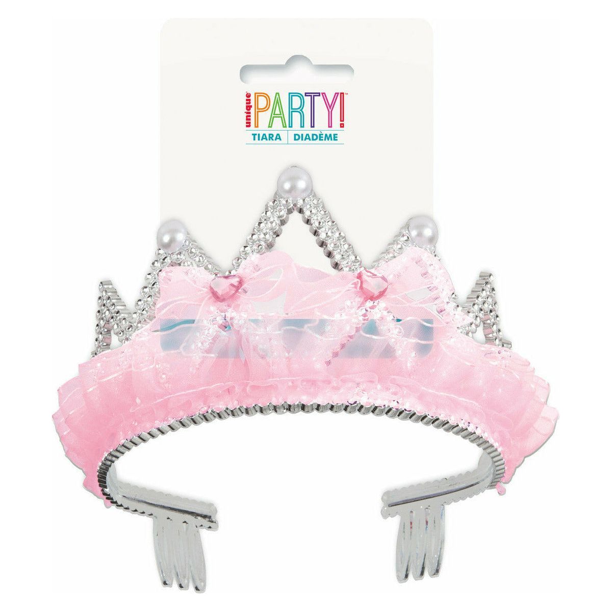 Pink Bow and Ribbon Tiara - 1 Piece - Dollars and Sense