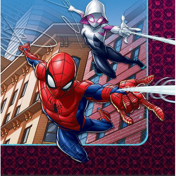 Spider-Man Webbed Wonder Beverage Napkins - 25x25cm 16 Pack Default Title