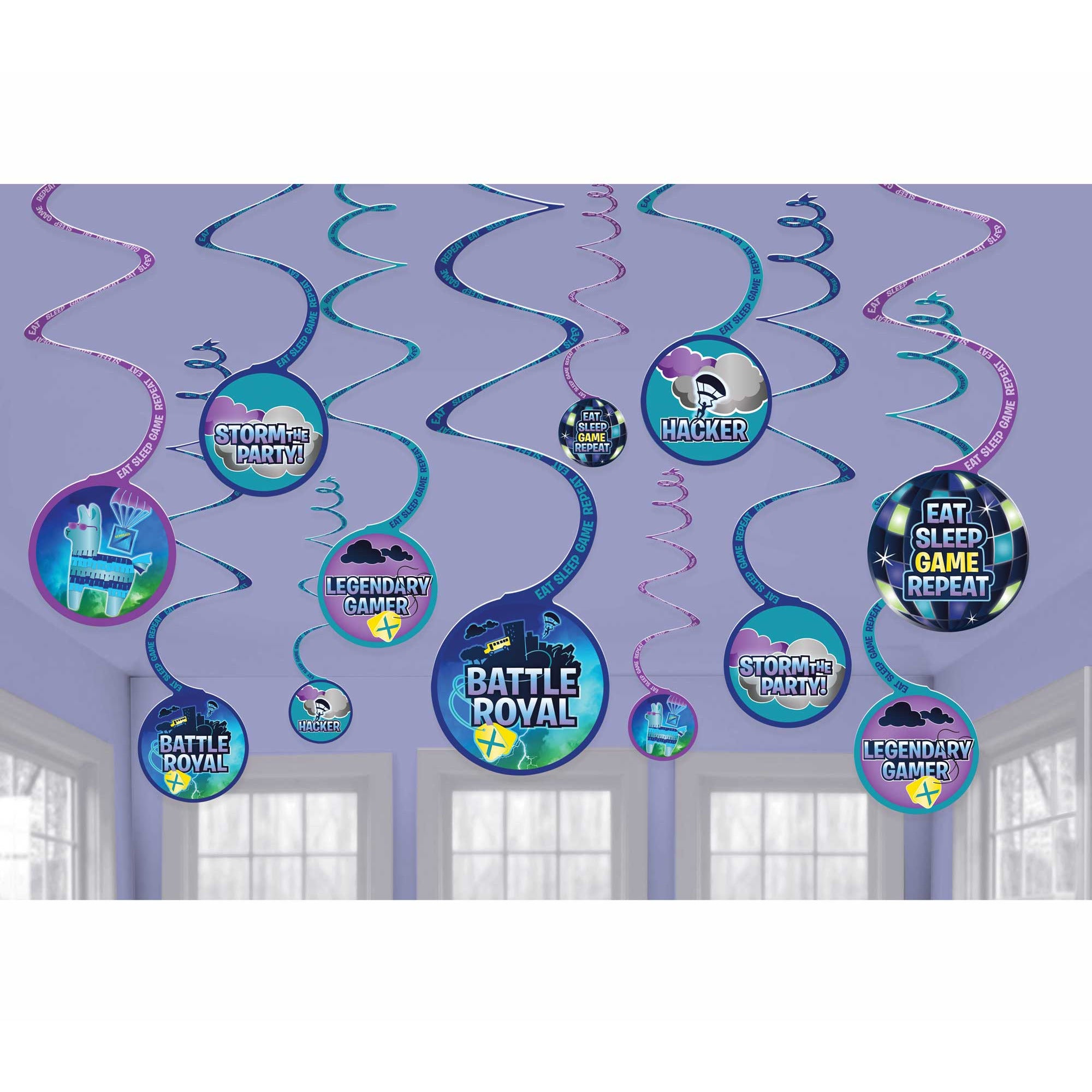 Battle Royal Spiral Hanging Decorations - 12 Pack Default Title