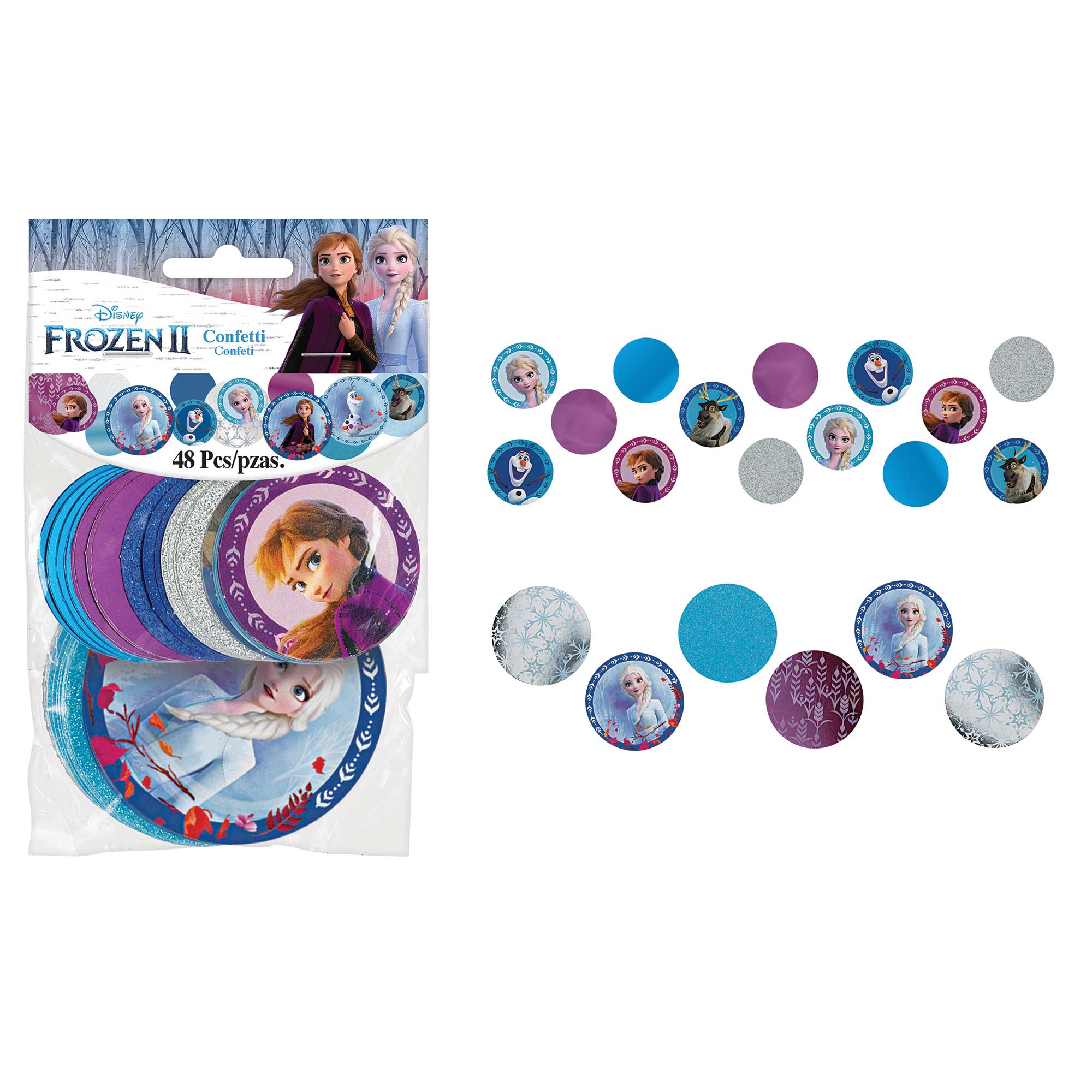 Frozen 2 Giant Confetti Circles Assorted Designs - 48 Pack Default Title