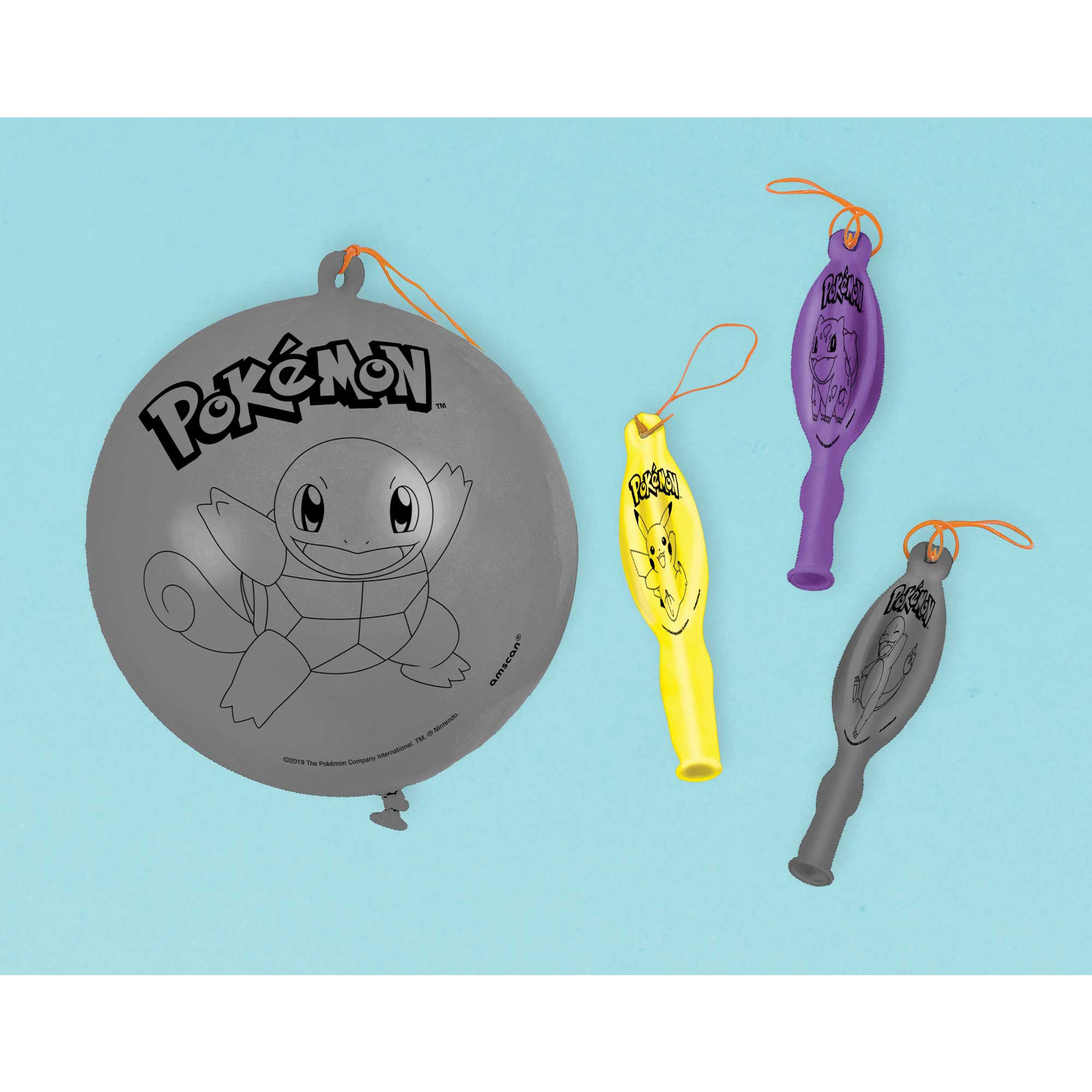 Pokemon Classic Punch Balloons - 40cm 4 Pack Default Title