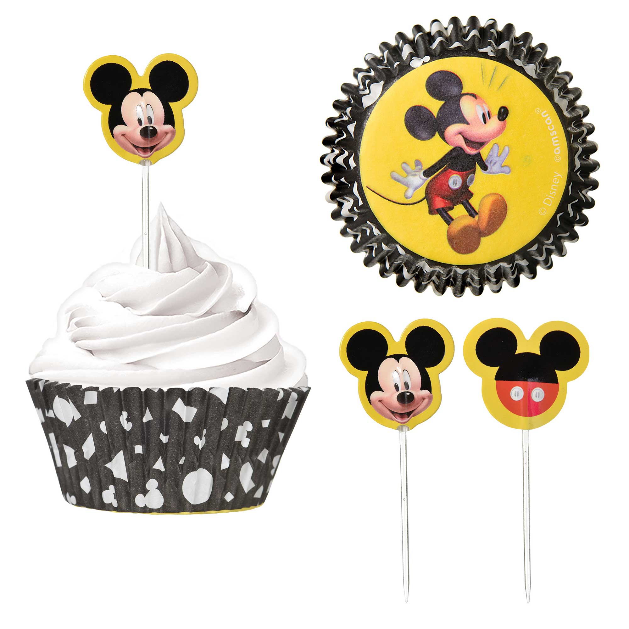Mickey Mouse Forever Cupcake Cases and Picks Set - 48 Pack Default Title