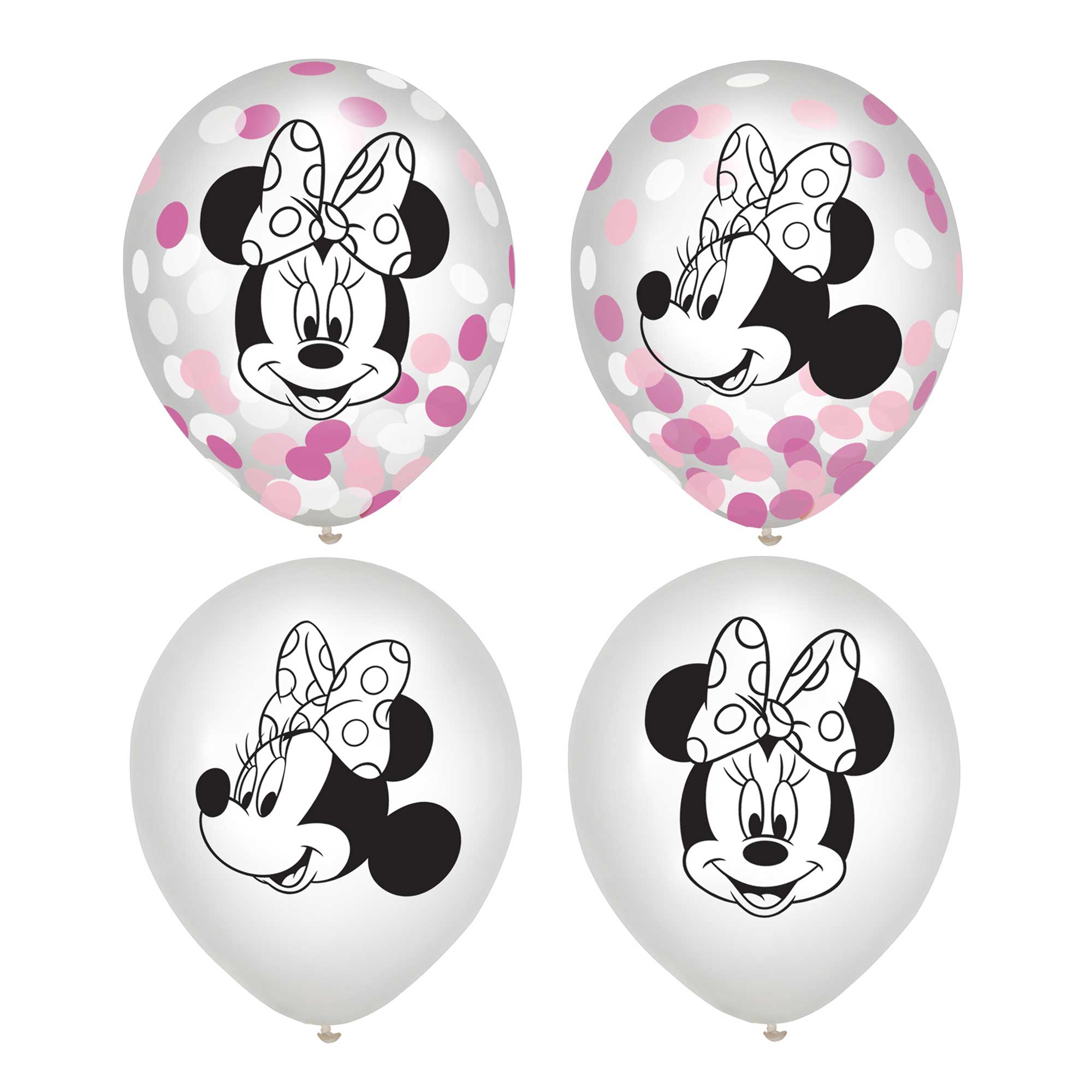 Minnie Mouse Forever Latex Balloons and Confetti - 30cm 6 Pack Default Title