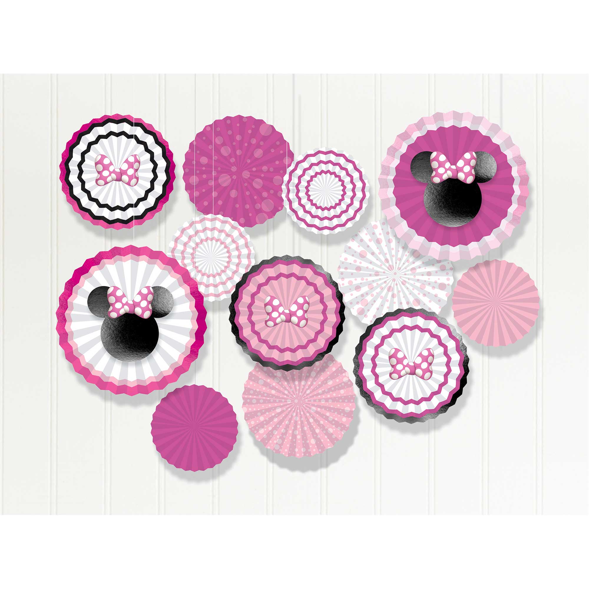 Minnie Mouse Forever Paper Fans Decorating Kit - 17 Pack Default Title