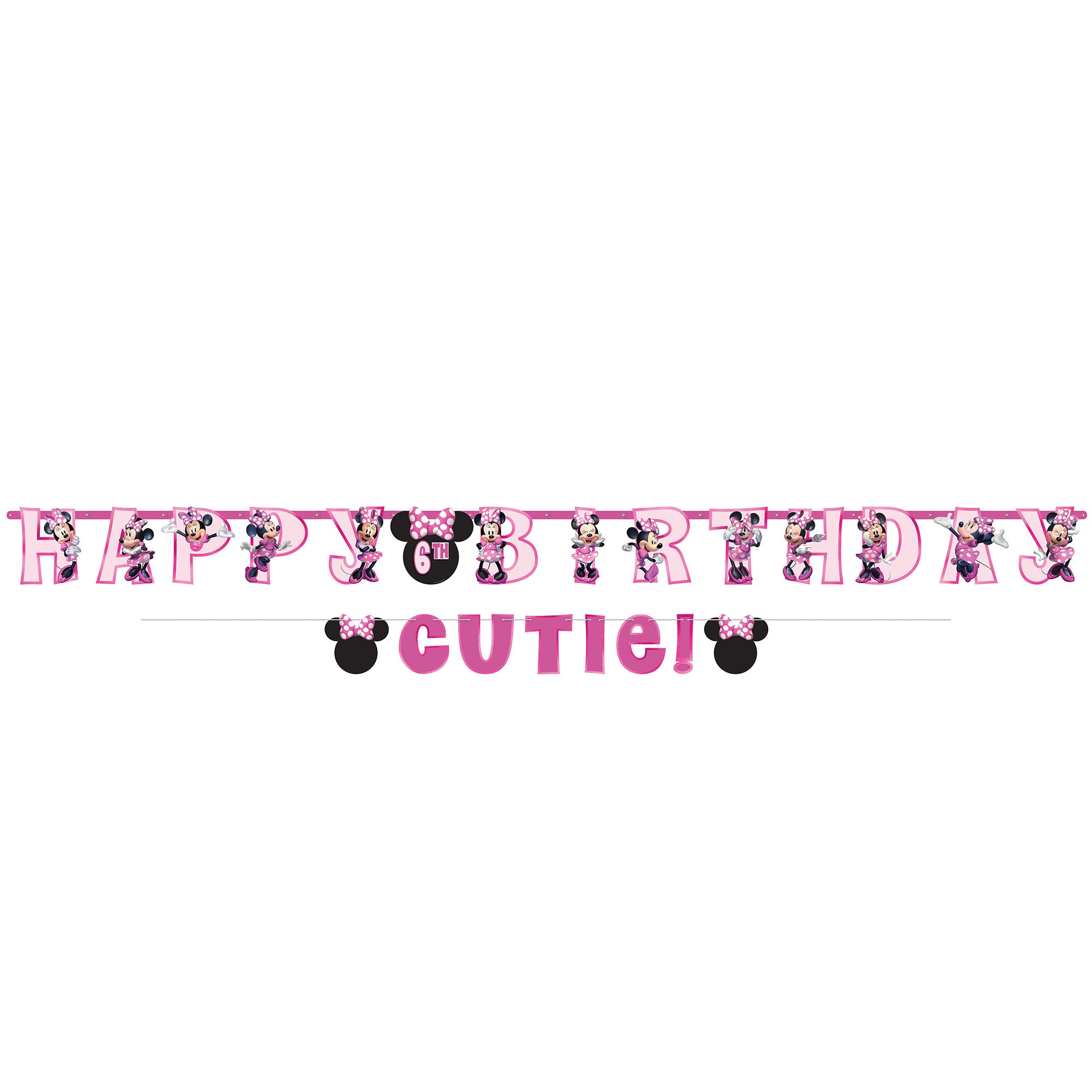 Minnie Mouse Forever Jumbo Add-An-Age Letter Banner and Mini Banner - 2 Pack Default Title