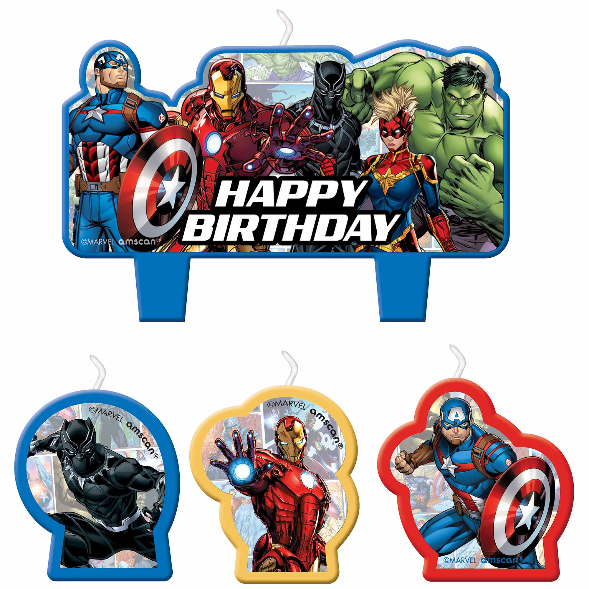 Marvel Avengers Powers Unite Birthday Candle Set - 4 Pack Default Title