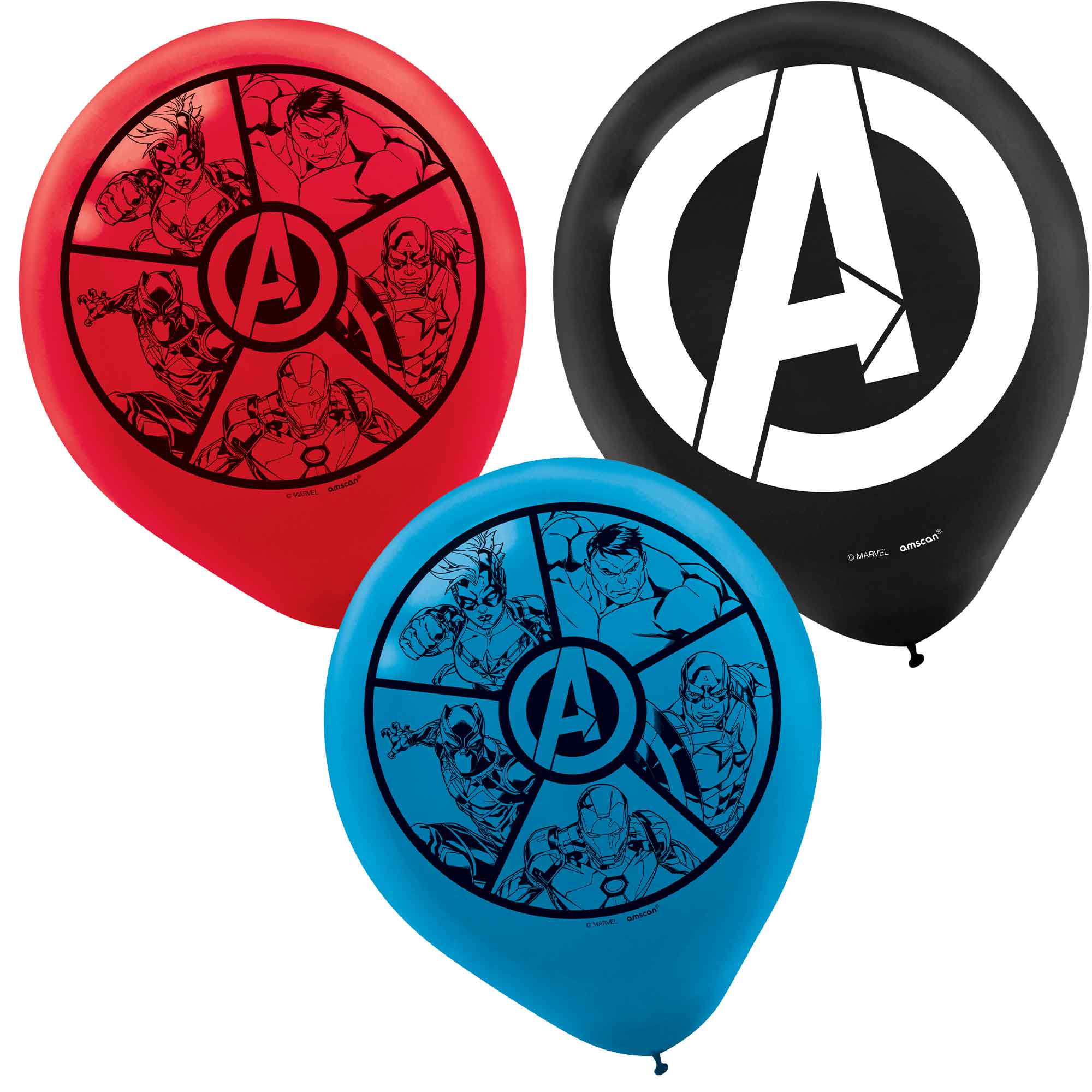 Marvel Avengers Powers Unite Latex Balloons - 30cm 6 Pack Default Title