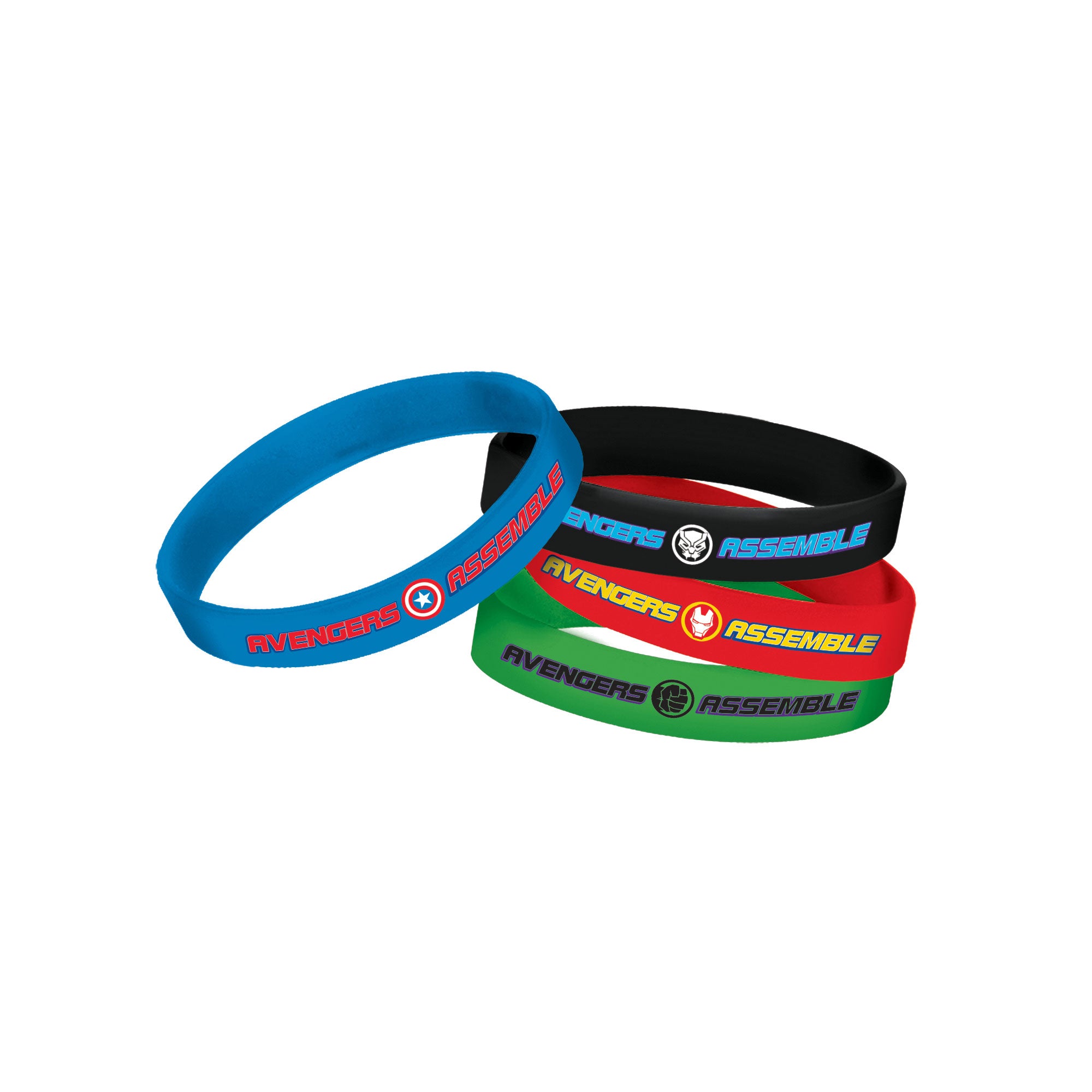 Marvel Avengers Powers Unite Rubber Bracelets Favors - 4 Pack Default Title