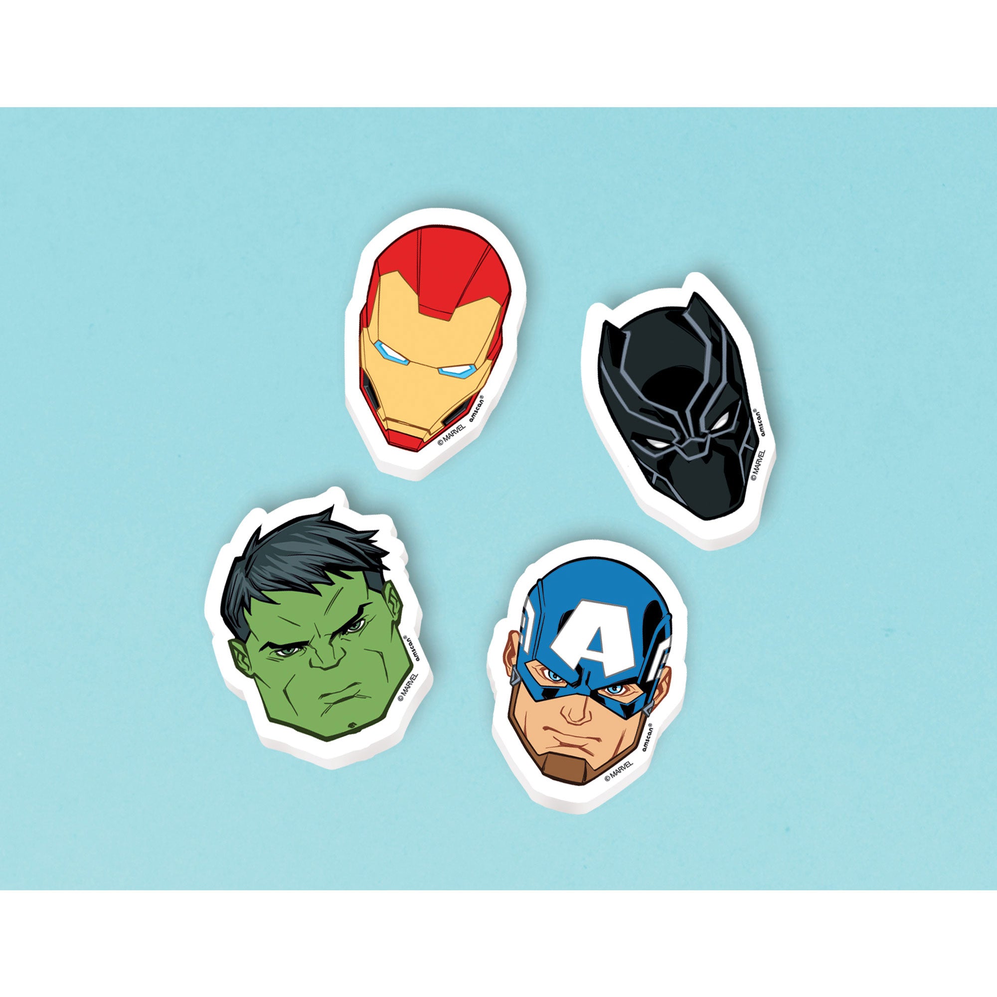 Marvel Avengers Powers Unite Erasers Favors - 3.5cm Assorted 8 Pack Default Title
