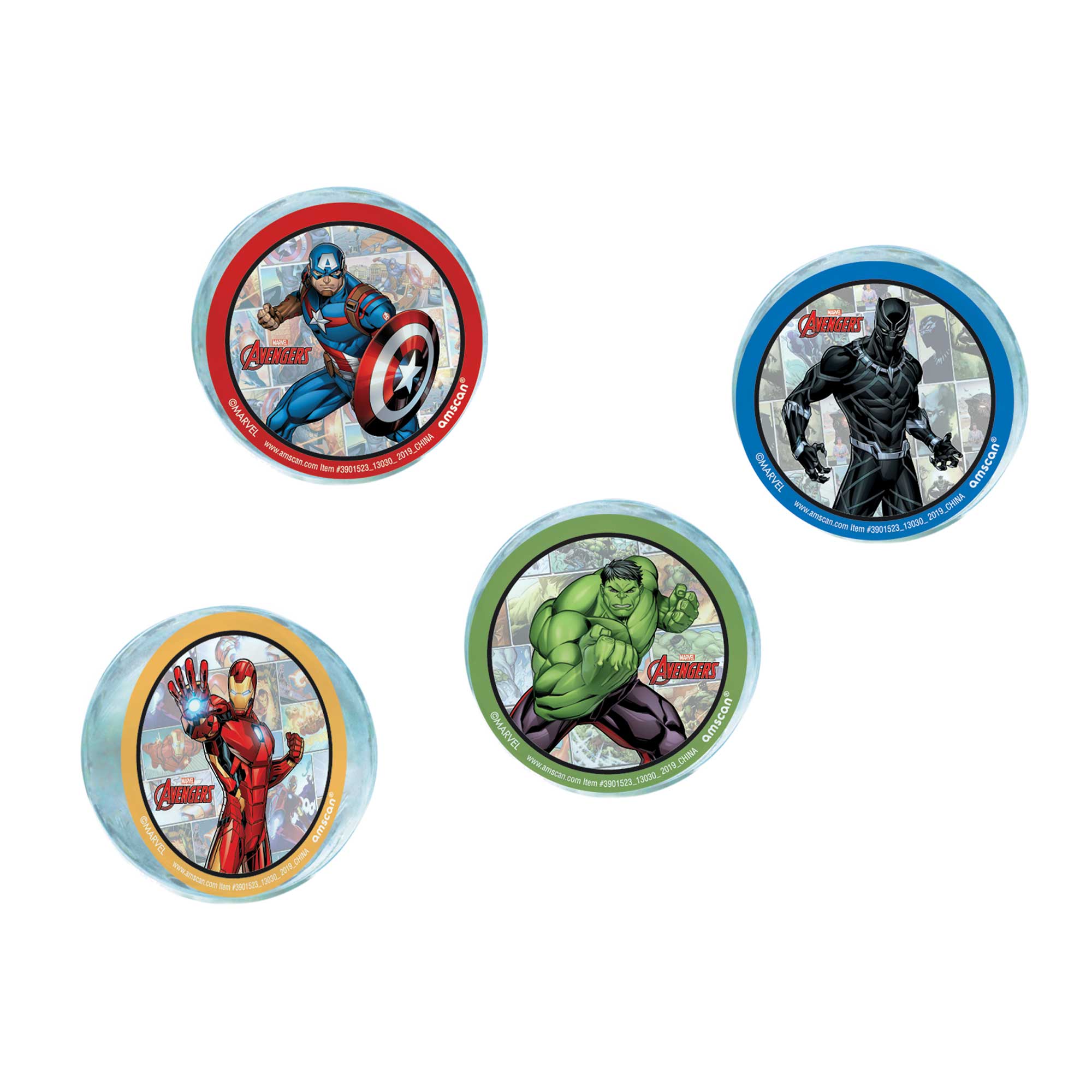 Marvel Avengers Powers Unite Bounce Balls Favors - 54mm 4 Pack Default Title