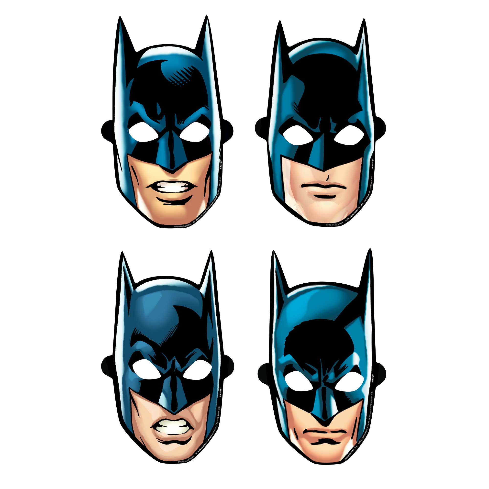 Batman Heroes Unite Paper Masks - 21x24cm 8 Pack Default Title