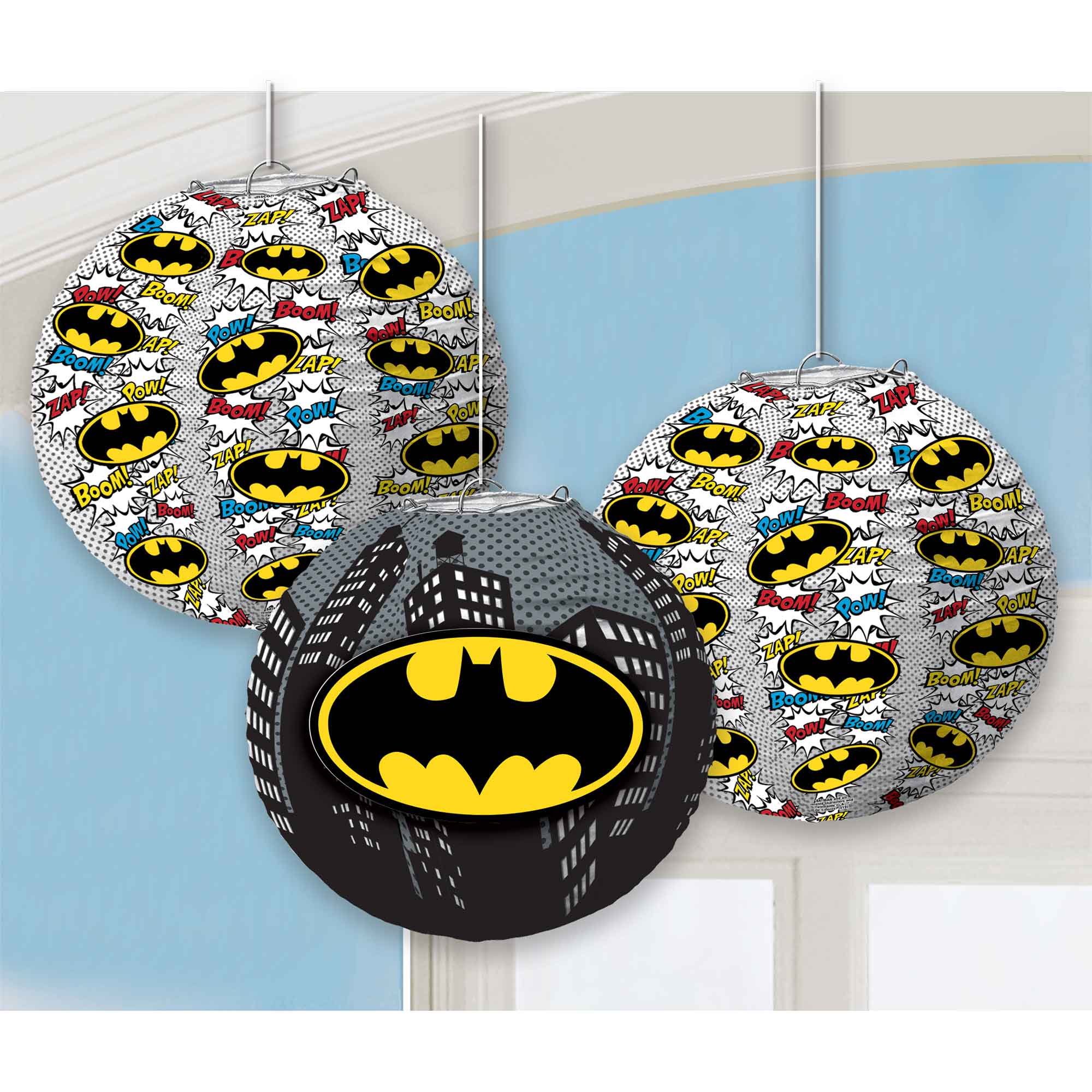 Batman Heroes Unite Paper Lanterns - 24cm 3 Pack Default Title