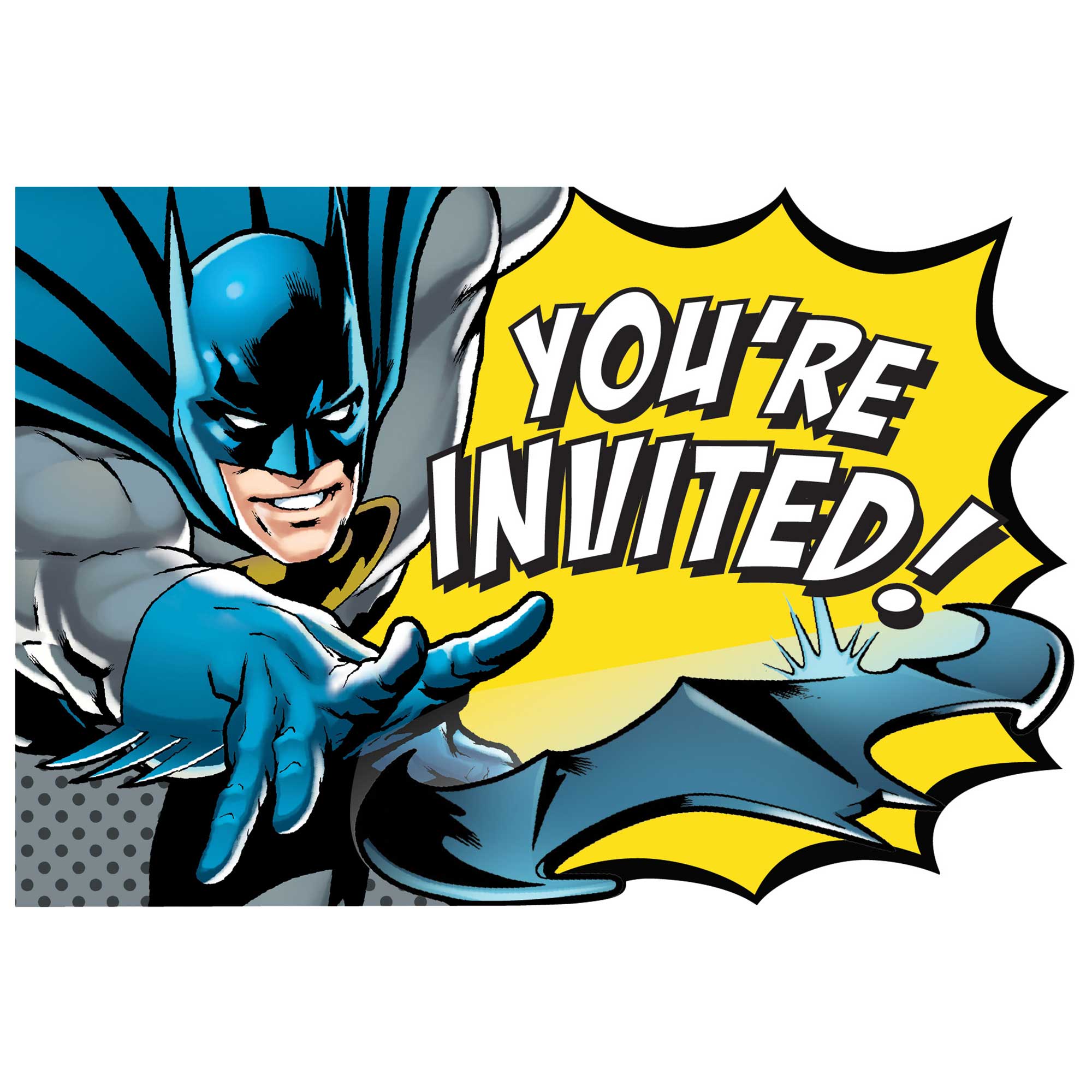 Batman Heroes Unite Invitations - 8 Pack Default Title
