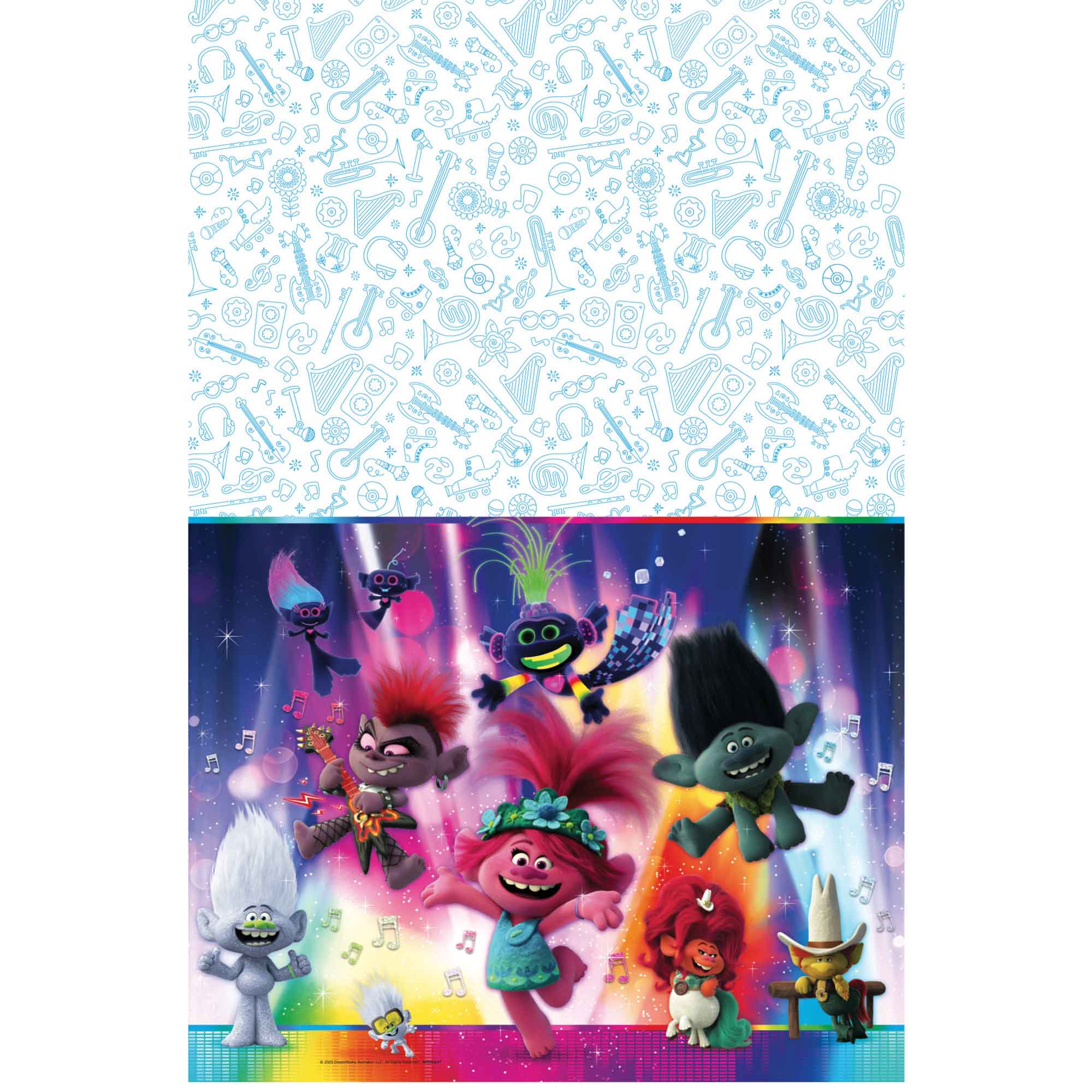 Trolls World Tour Plastic Tablecover - 1.37x2.43m Default Title