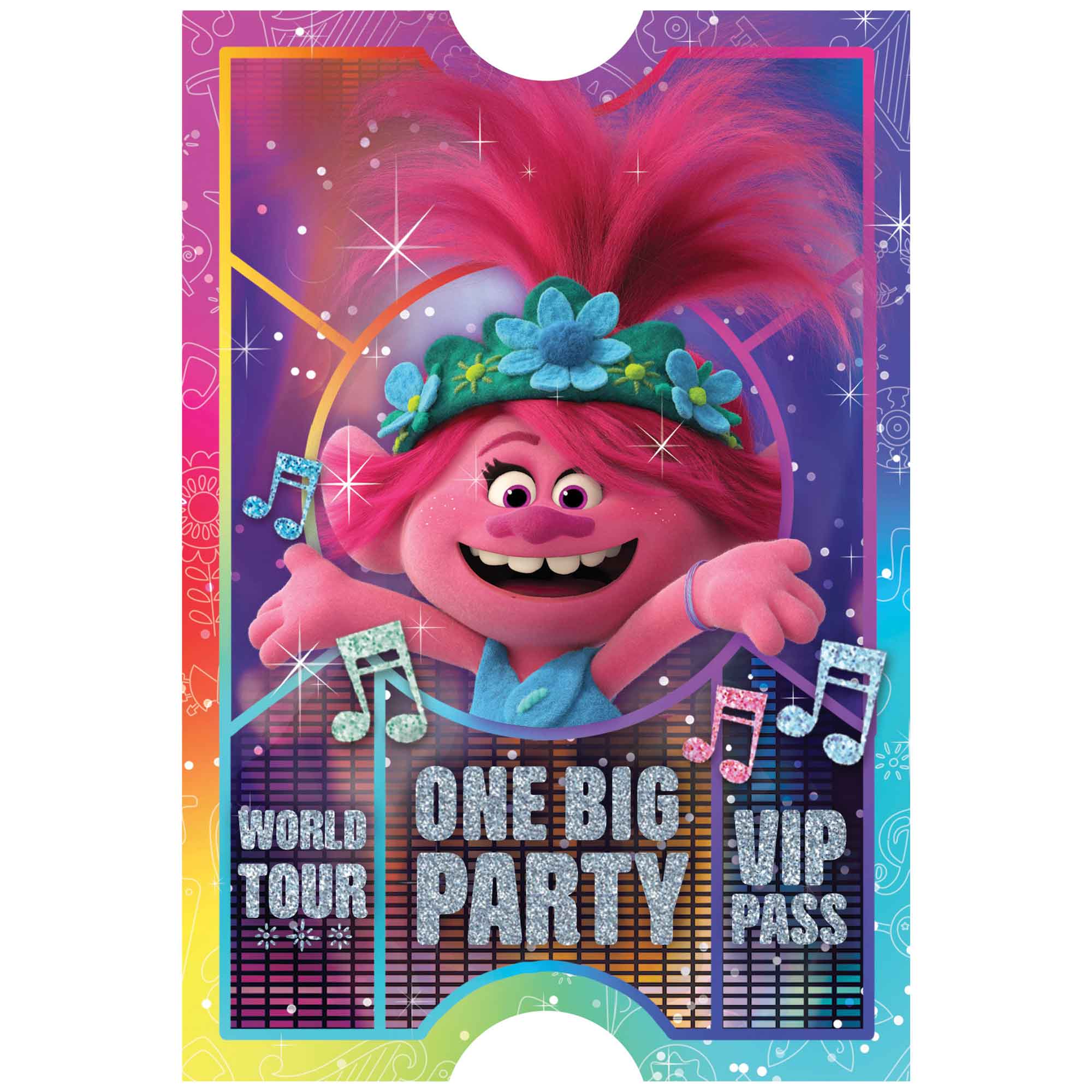 Trolls World Tour Postcard Invitations - 8 Pack Default Title