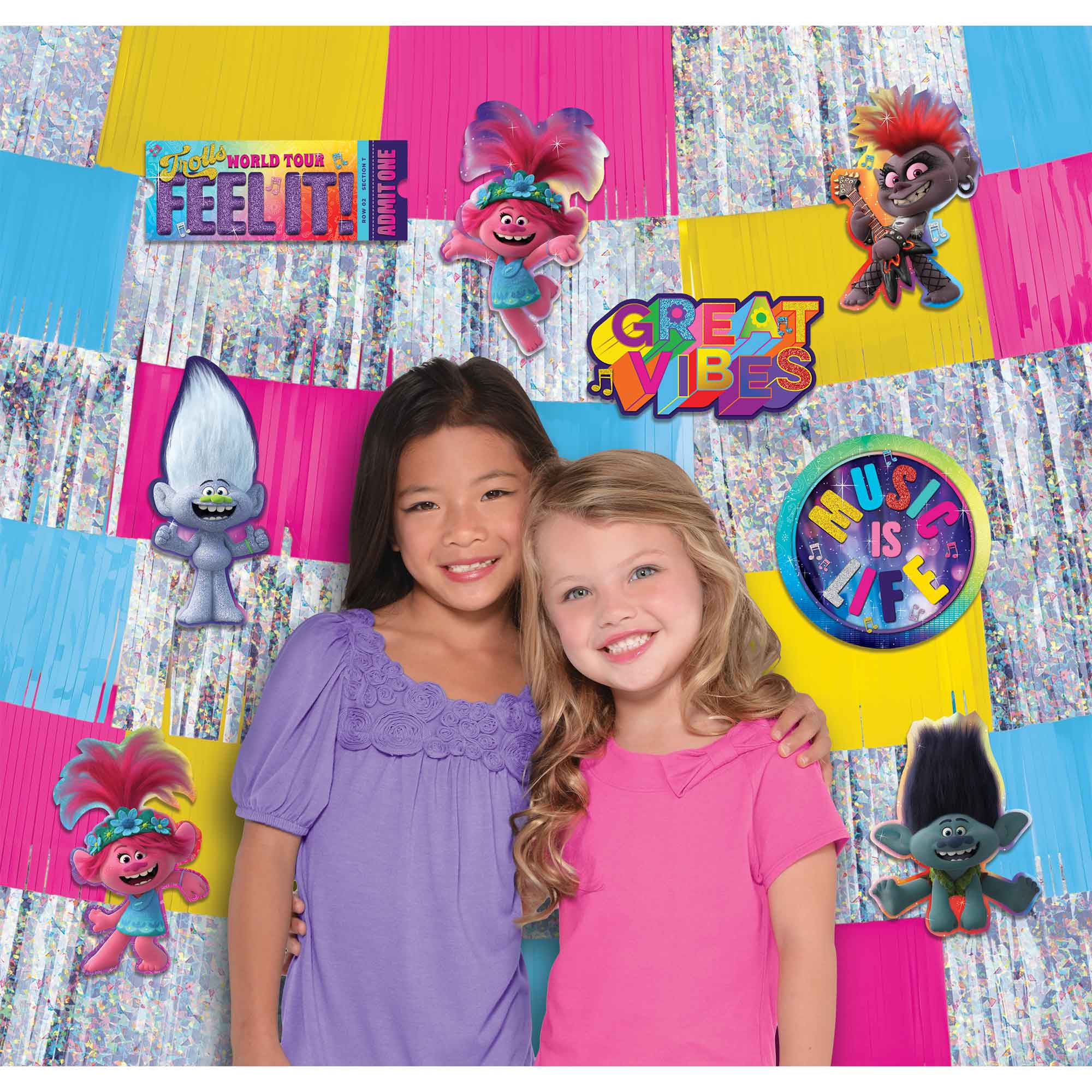 Trolls World Tour Deluxe Backdrop Decorating Kit - 9 Pack Default Title