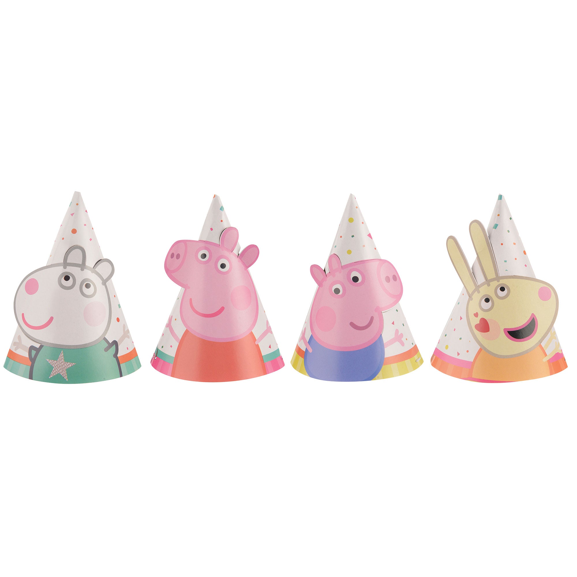 Peppa Pig Confetti Party Mini Cone Hats - 8cm 8 Pack Default Title