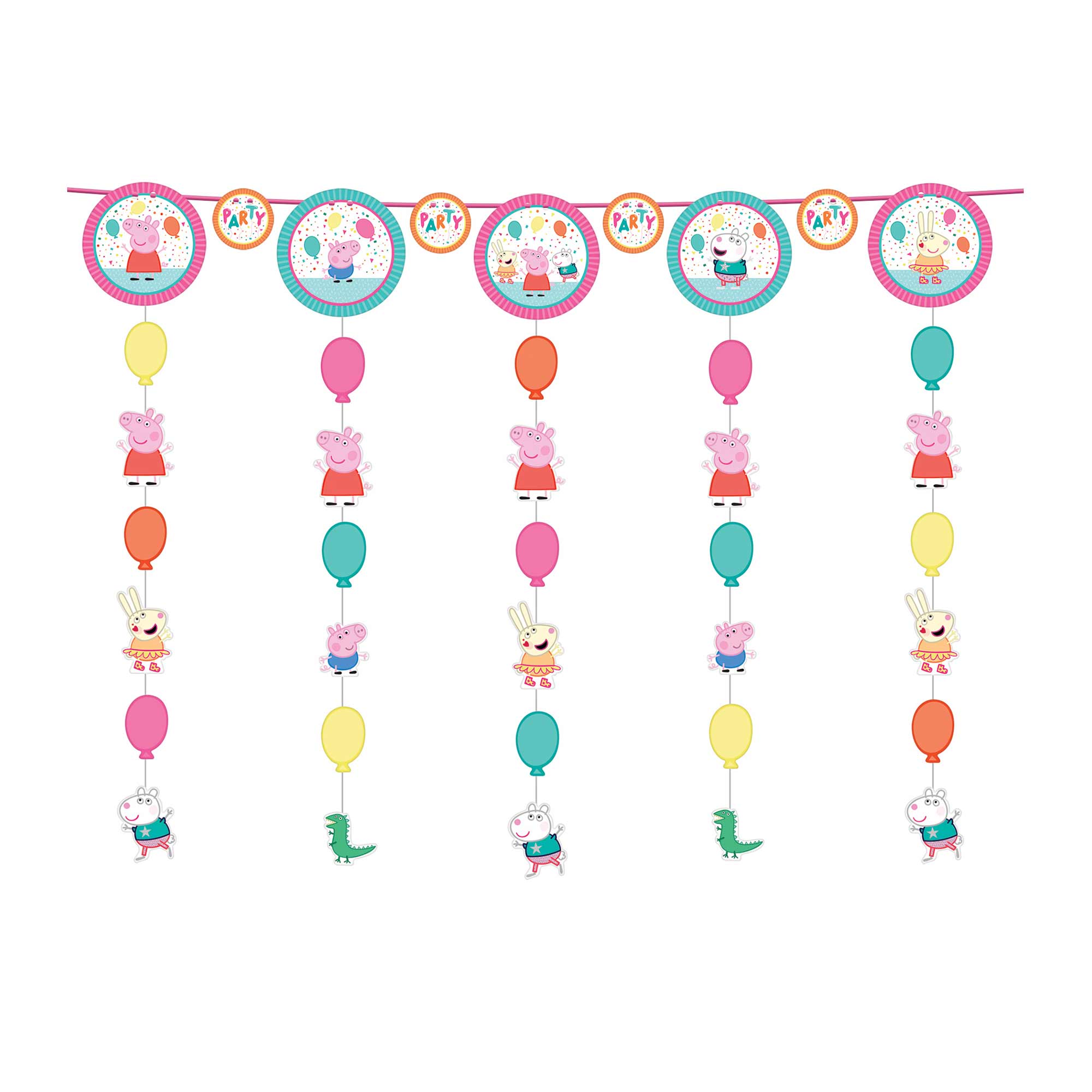 Peppa Pig Confetti Party Hanging String Decorations - 1.21m Default Title