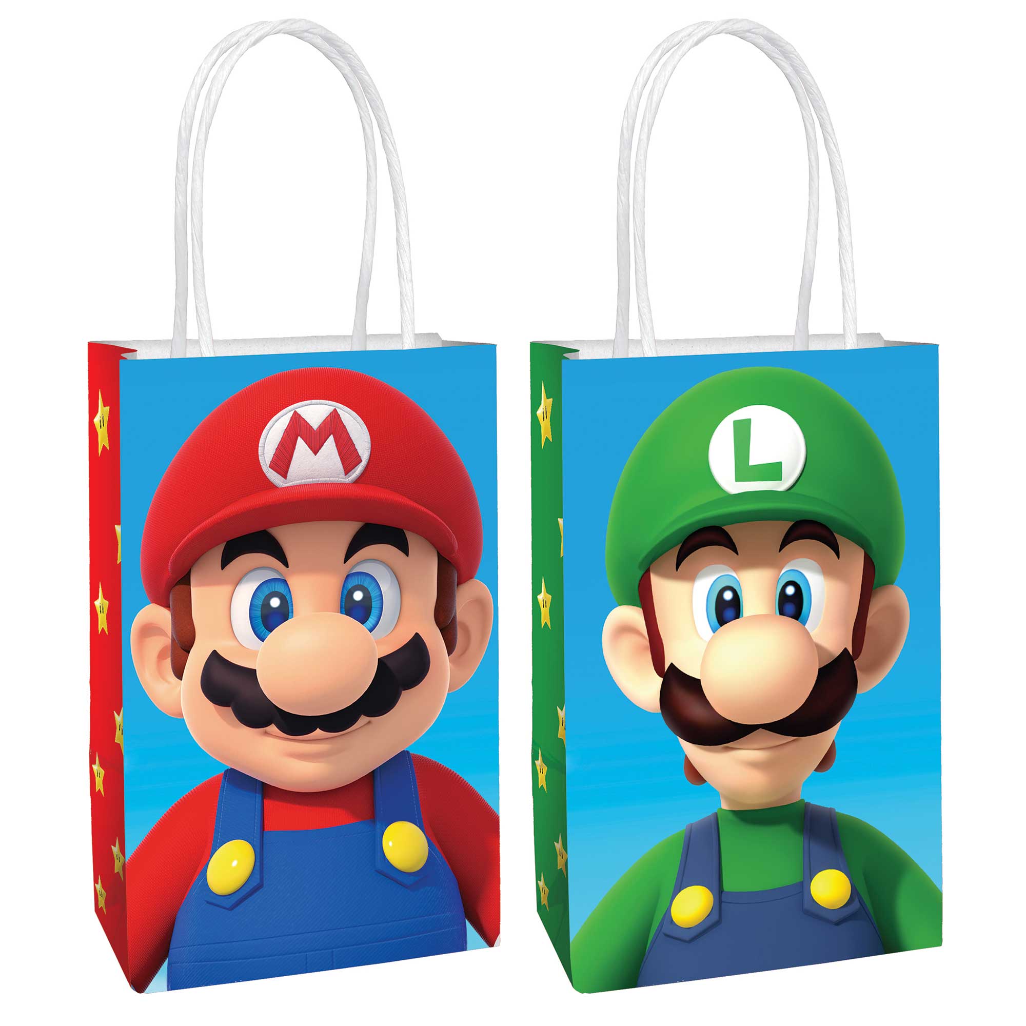 Super Mario Brothers Paper Kraft Bags - 21x13x8cm 8 Pack Default Title