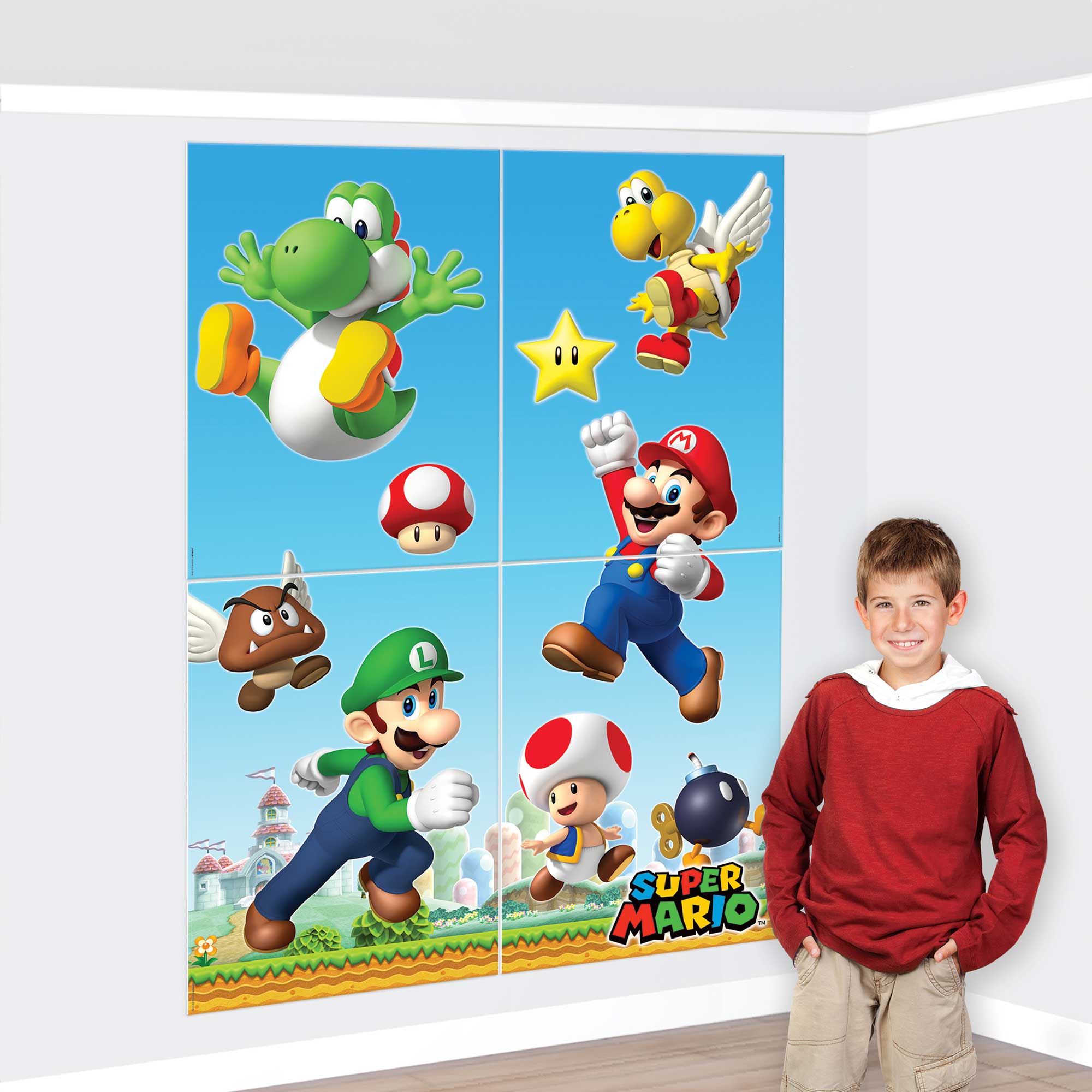 Super Mario Brothers Scene Setter - 70x101cm 4 Pack Default Title