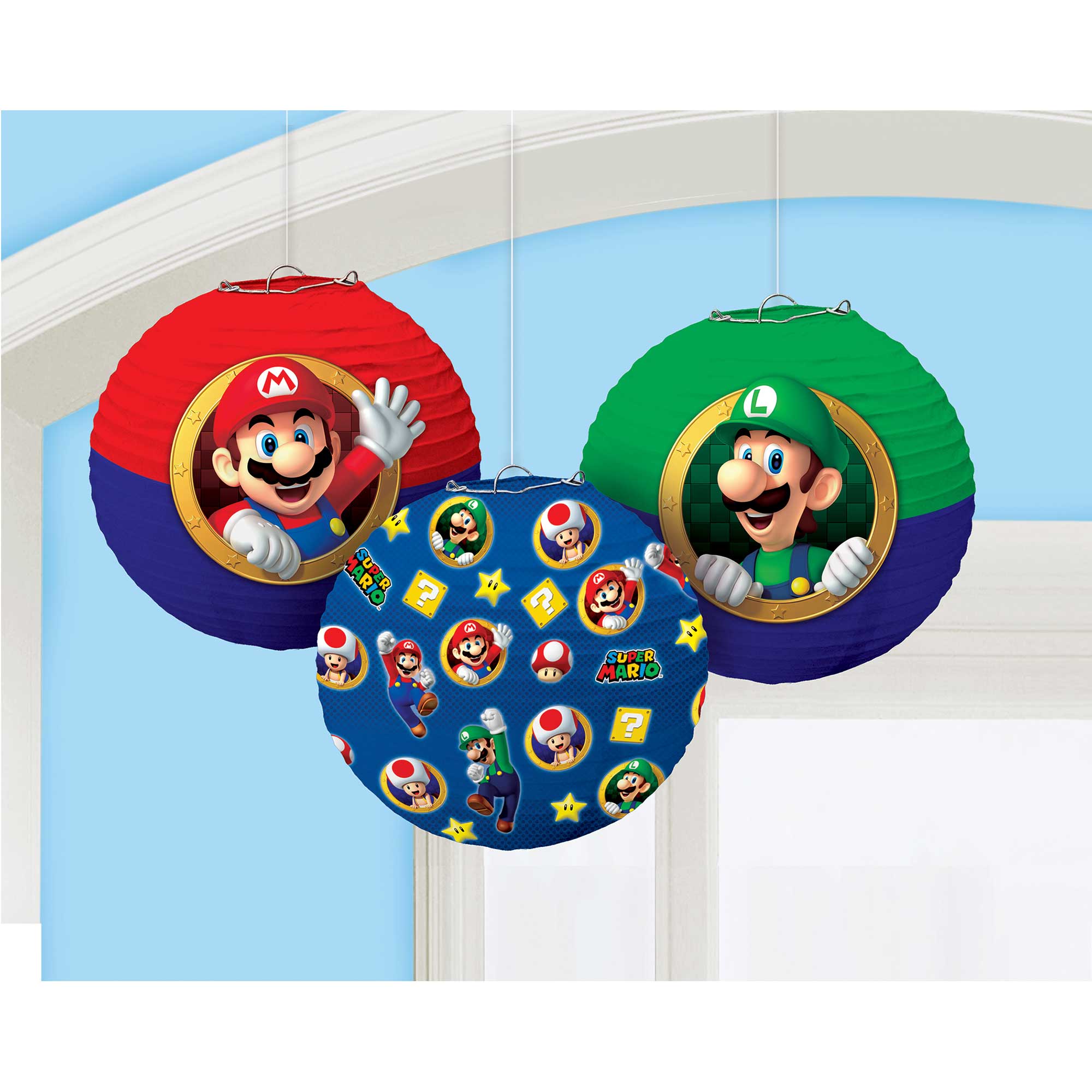 Super Mario Brothers Paper Lanterns - 24cm 3 Pack Default Title