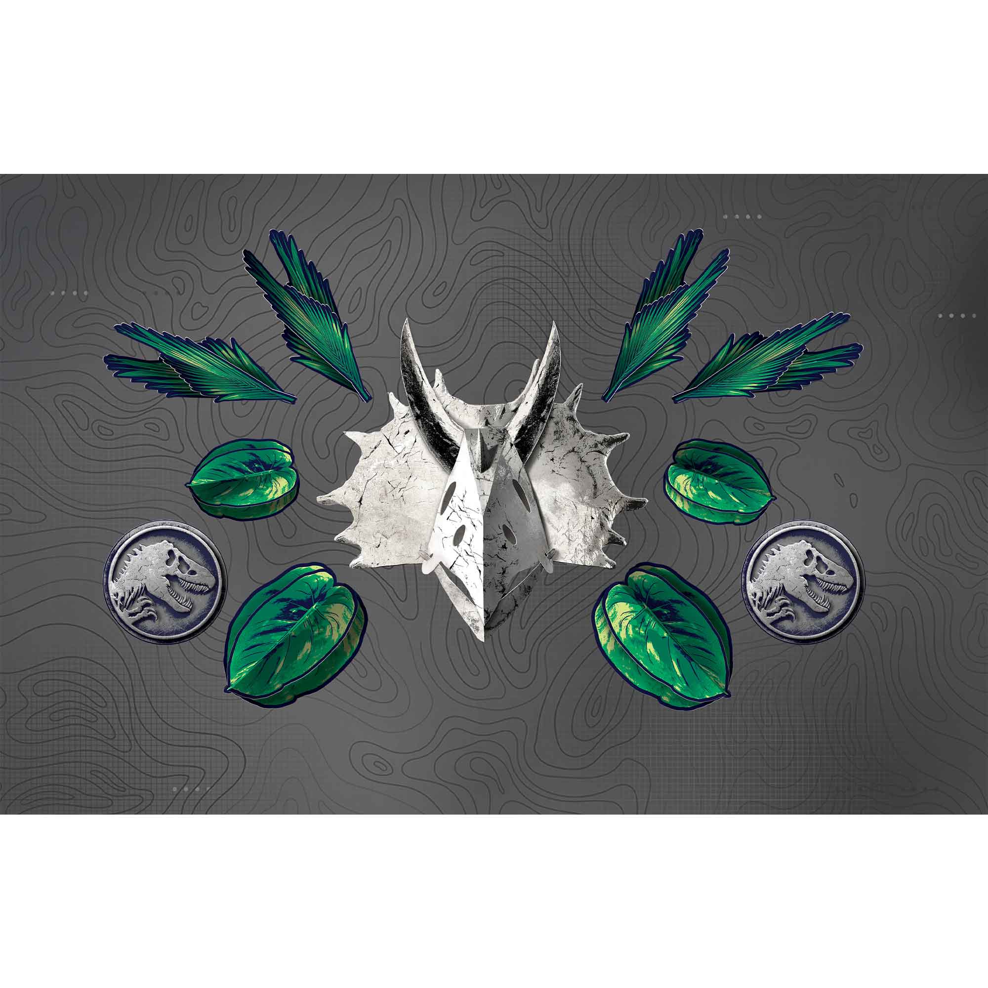 Jurassic Into The Wild 3D Wall Decorating Kit - 11 Piece Pack Default Title