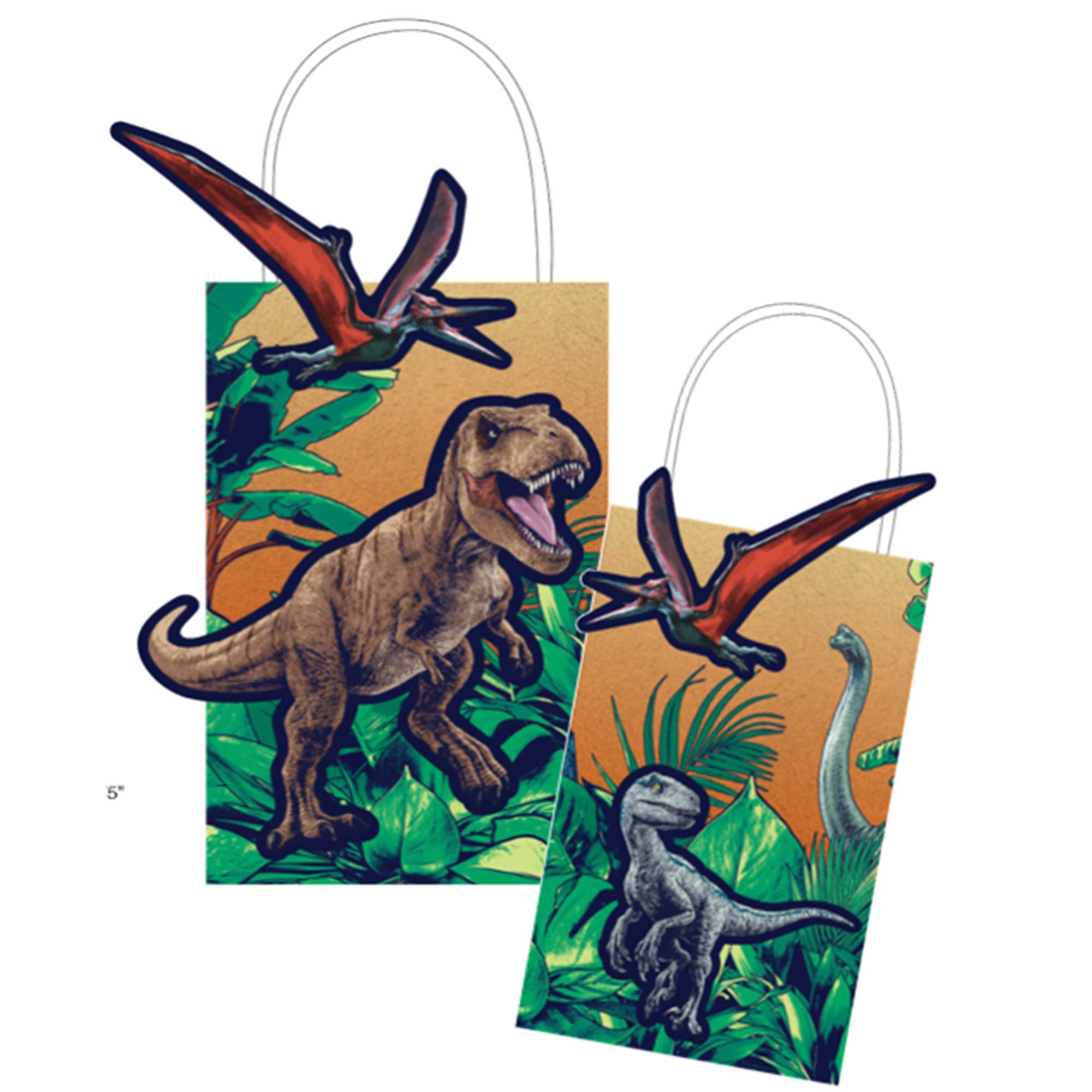 Jurassic Into The Wild Create Your Own Paper Kraft Bags - 21x13x8cm 8 Pack Default Title