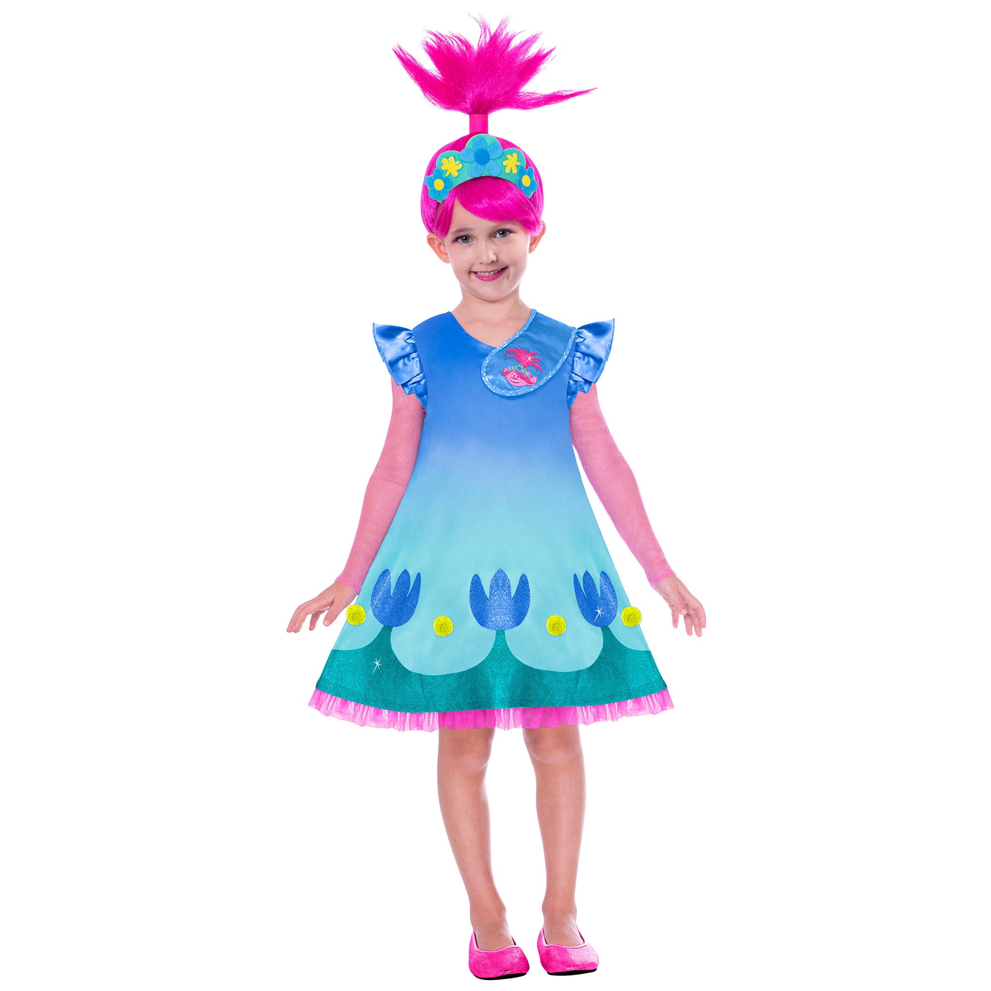 Trolls 2 Poppy Costume and Wig - 6 to 8 years Default Title