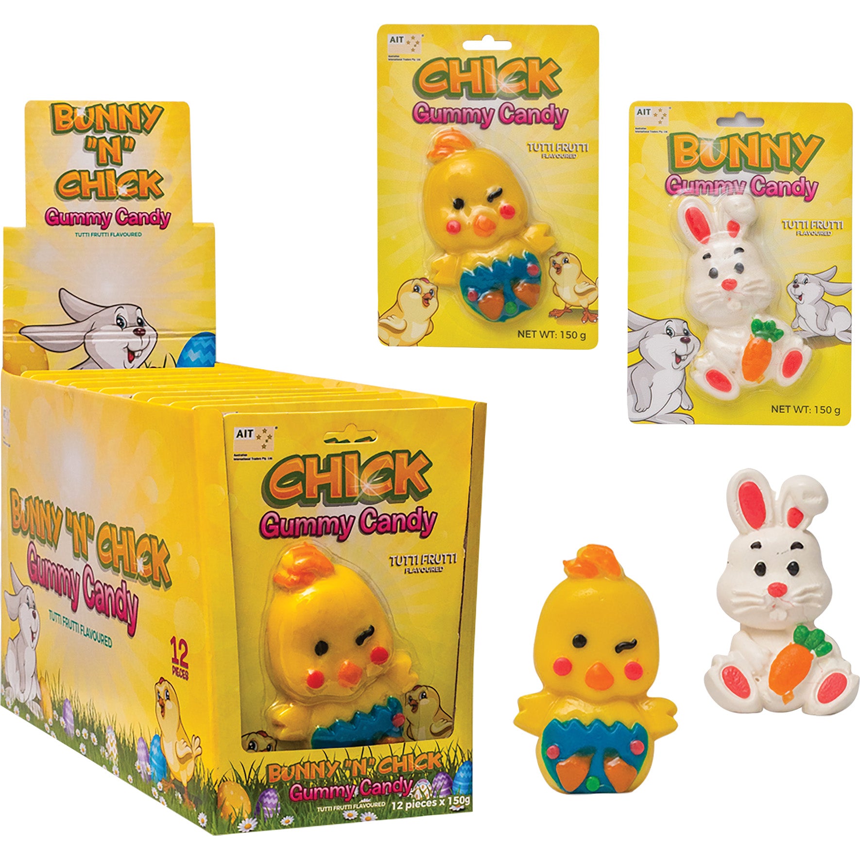 Gummy Easter Chick or Bunny  - 1 Piece Assorted - Dollars and Sense