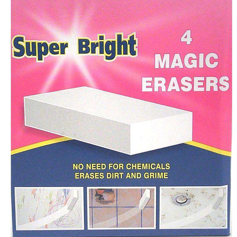 Super Bright Magic Eraser 4Pk - Dollars and Sense