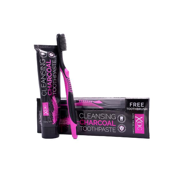 XOC Cleansing Charcoal Toothbrush and Toothpaste Set - 100ml 1 Piece - Dollars and Sense