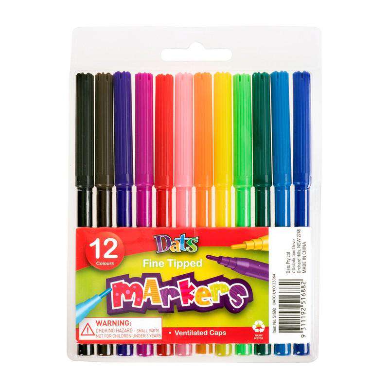 Markers - Fine Point 12 Pack - Dollars and Sense