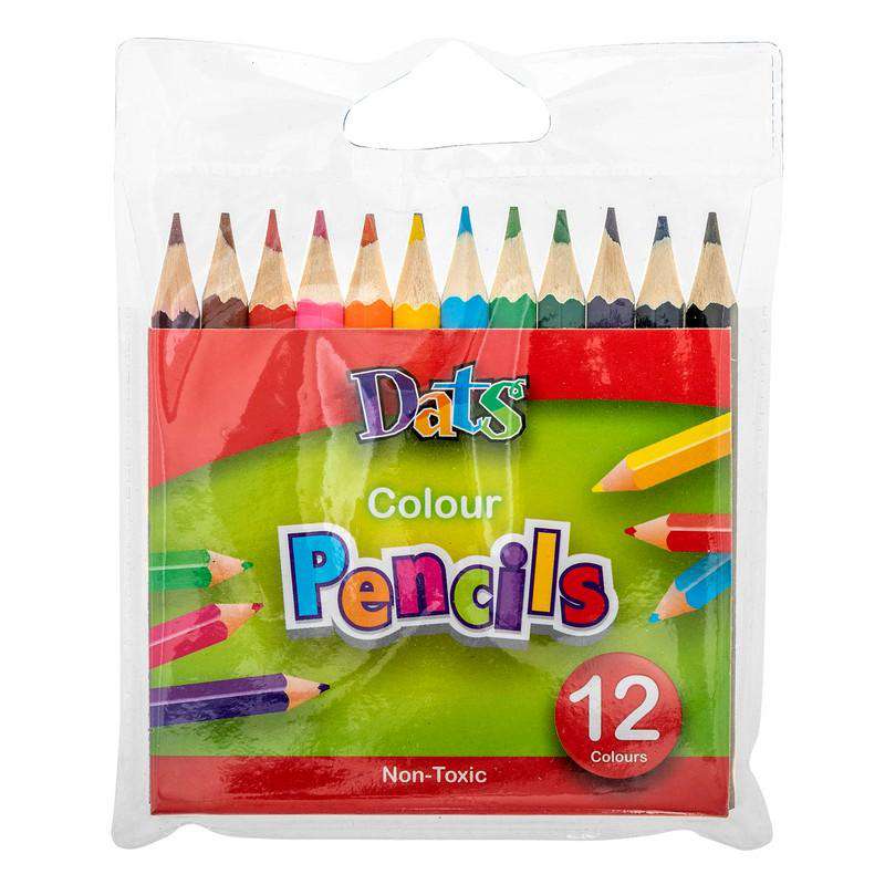 Coloured Pencils Half Length 12Pk - Dollars and Sense