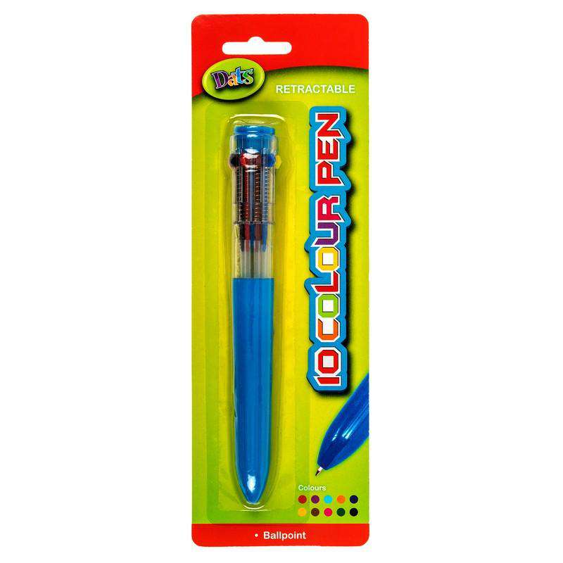 Retractable Pen 10 Colours - Dollars and Sense