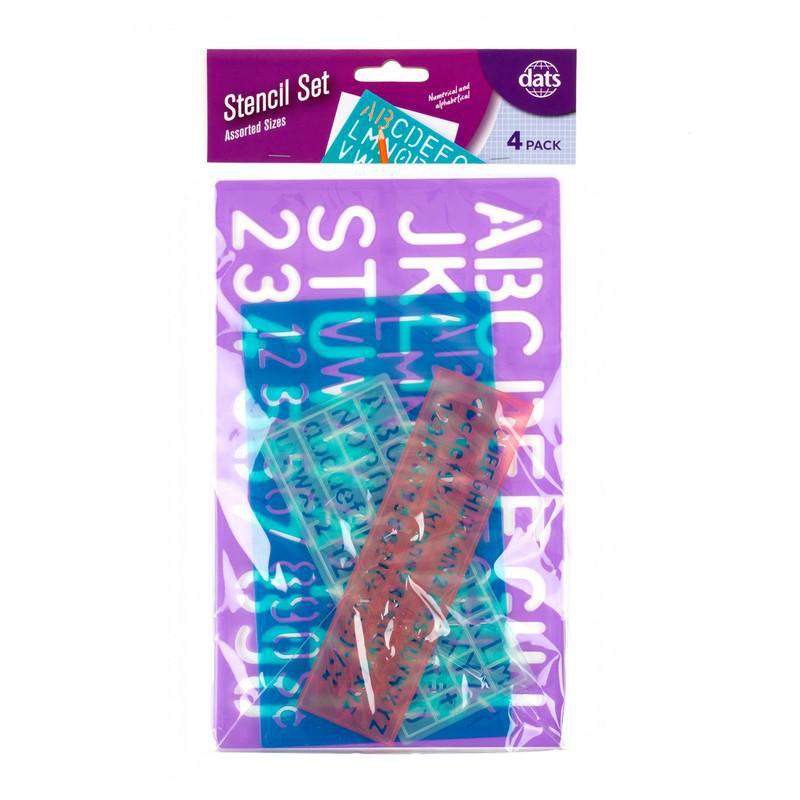 Alphabet Stencils 4Pk - Dollars and Sense