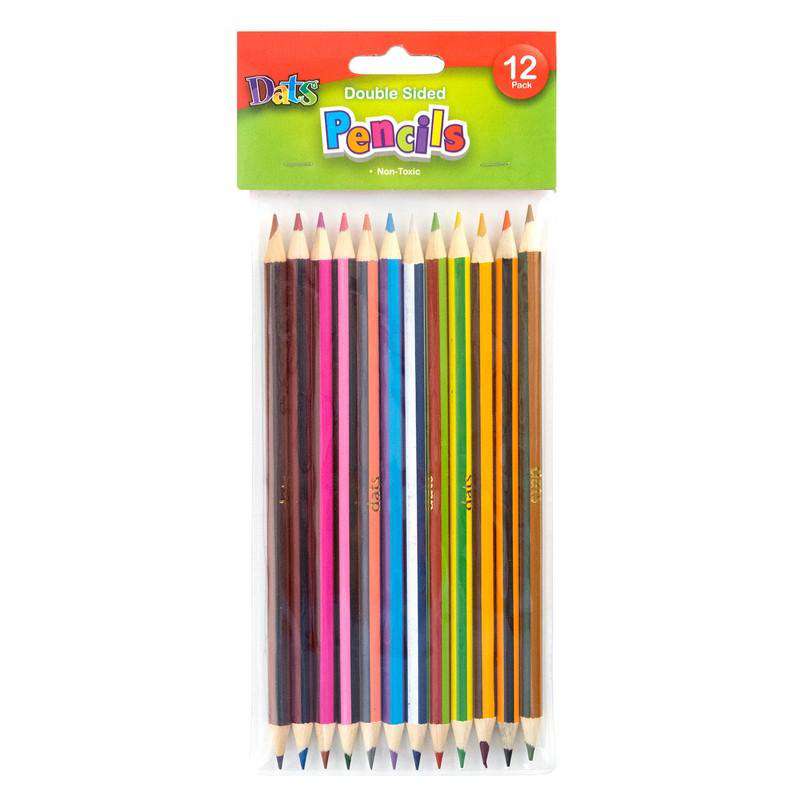 Coloured Pencils Double Sided - 12 Pack - Dollars and Sense