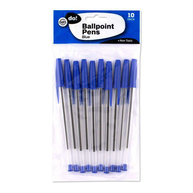 Blue Ballpoint Pens - 10 Pack - Dollars and Sense
