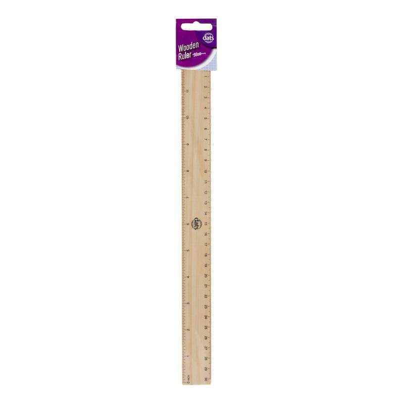 Wooden Ruler - 30cm - Dollars and Sense